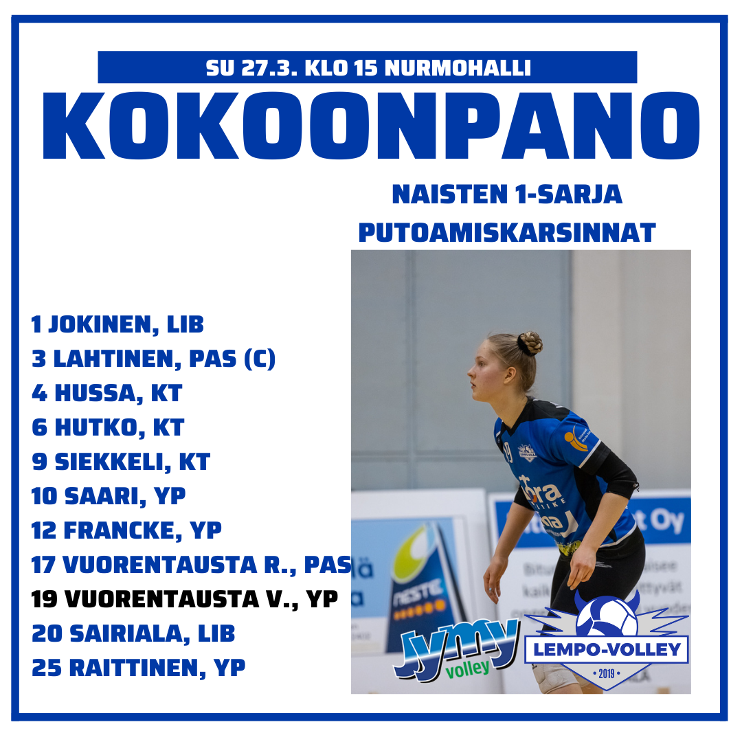 Lempo-Volley Varmisti Sarjapaikkansa 1-sarjassa - Kausi Päättyi Jymy ...